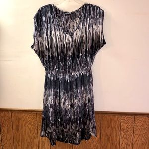 Express Watercolor Print Hi-Low Dress